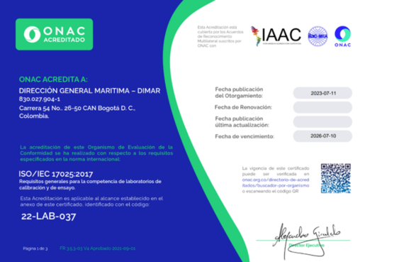 Consulta nuestra Certificación ante el Organismo Nacional de Acreditación de Colombia