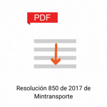Resolución 850 de 2017 de Mintransporte