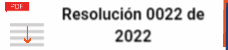 Resolución 0022 de 2022