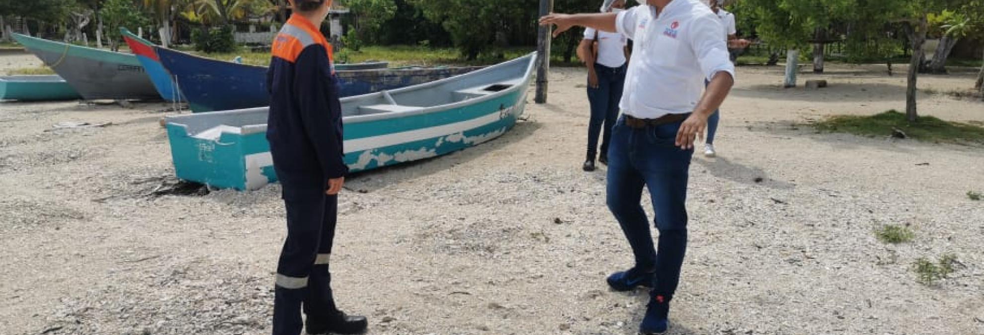 Dimar y Alcaldía de San Antero inspeccionan playa piloto para reapertura.